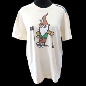 Life is Good Men's (or Women's) Golfing Gnome Crusher T Cream  Small NWT